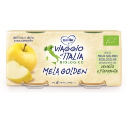 Mellin Viaggio Italia Bio Omogenizzato Mela Golden 2x100g 2