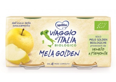 Mellin Viaggio Italia Bio Omogenizzato Mela Golden 2x100g