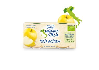 Mellin Viaggio Italia Bio Omogenizzato Mela Golden 2x100g