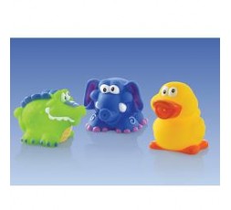 Nuby Gioco Bagno Coccodrillo Anatra ed Elefante con Schizzo