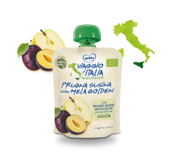Mellin Viaggio D'Italia Merenda Bio Mela/Prugna/Susina...