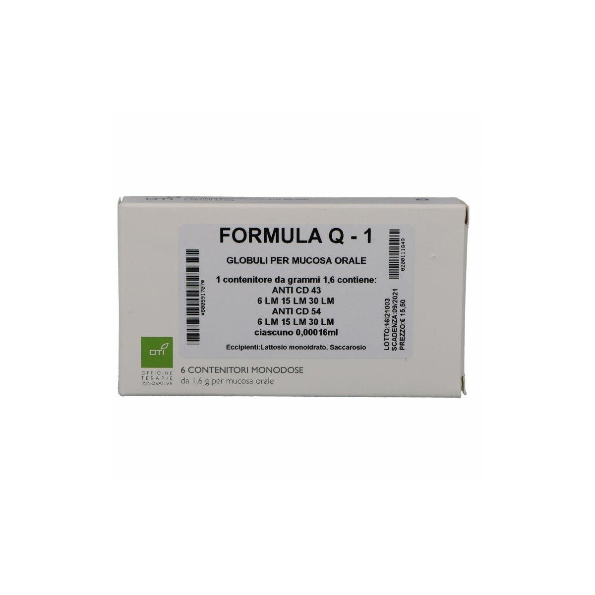 Oti Formula Q-1 Composto 6 Fiale Globulari
