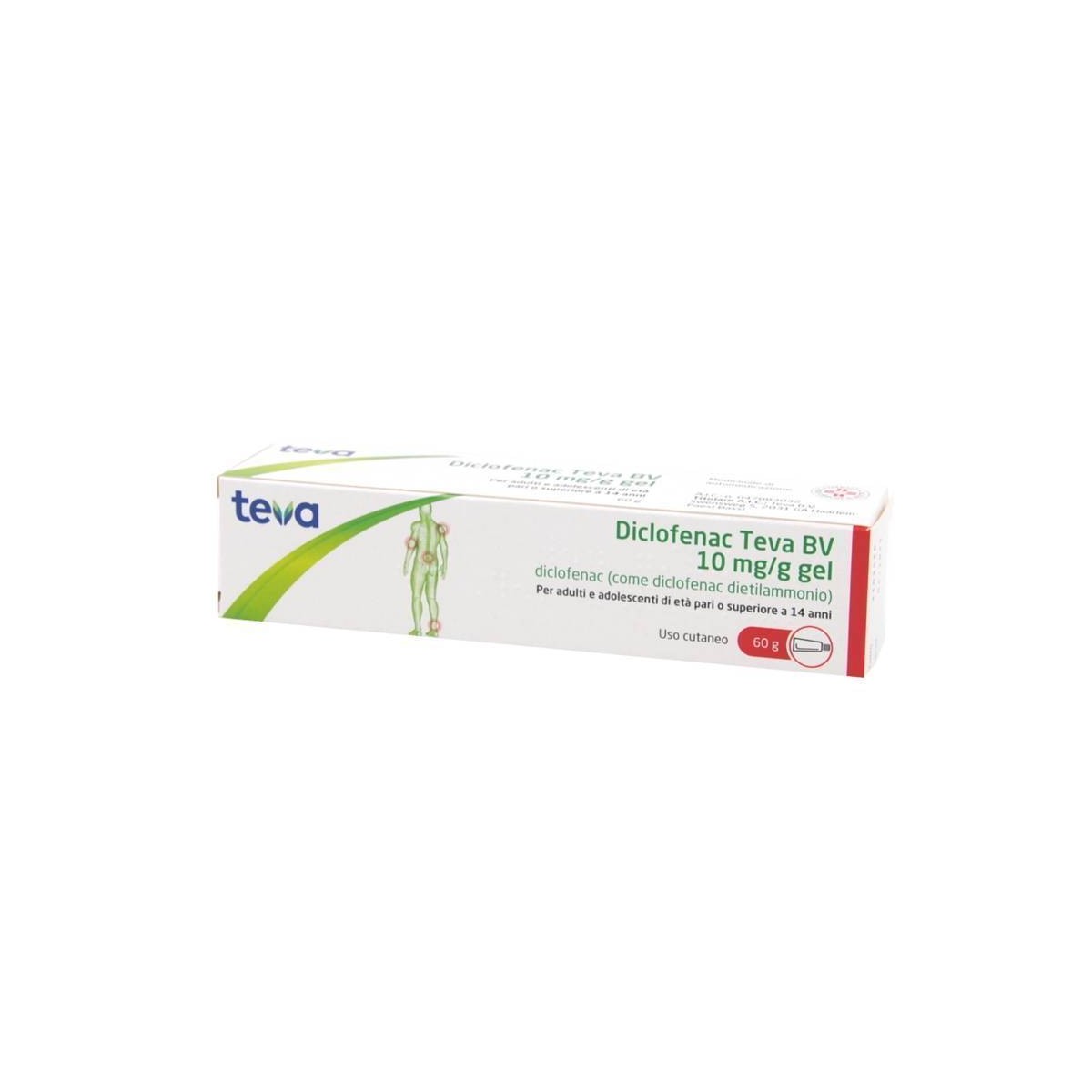 Diclofenac Teva 10mg/G Gel Dermatologico 60g