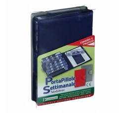 PORTAPILLOLE SETTIMANALE MEDIDOS BLU APERTURA/CHIUSA IN...