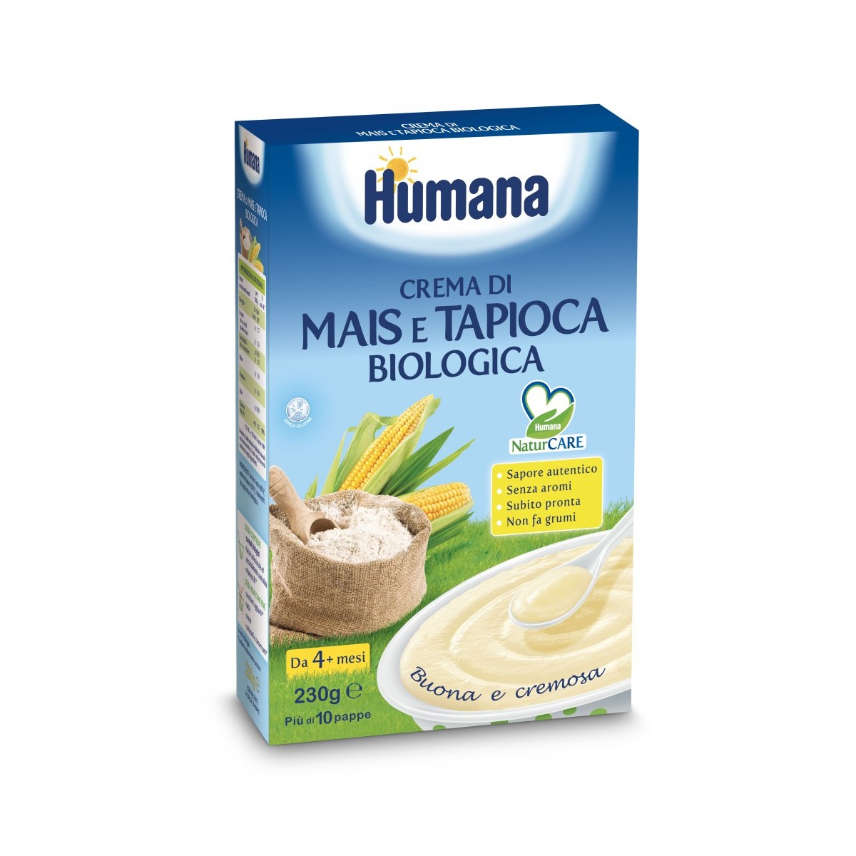 Humana Crema Di Mais E Tapioca Biologica 230g