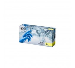 Guanto in Nitrile Azzurro Senza Polvere Monouso L 100 Pezzi