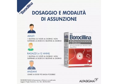 Neoborocillina Infiammazione e Dolore 12 Bustine