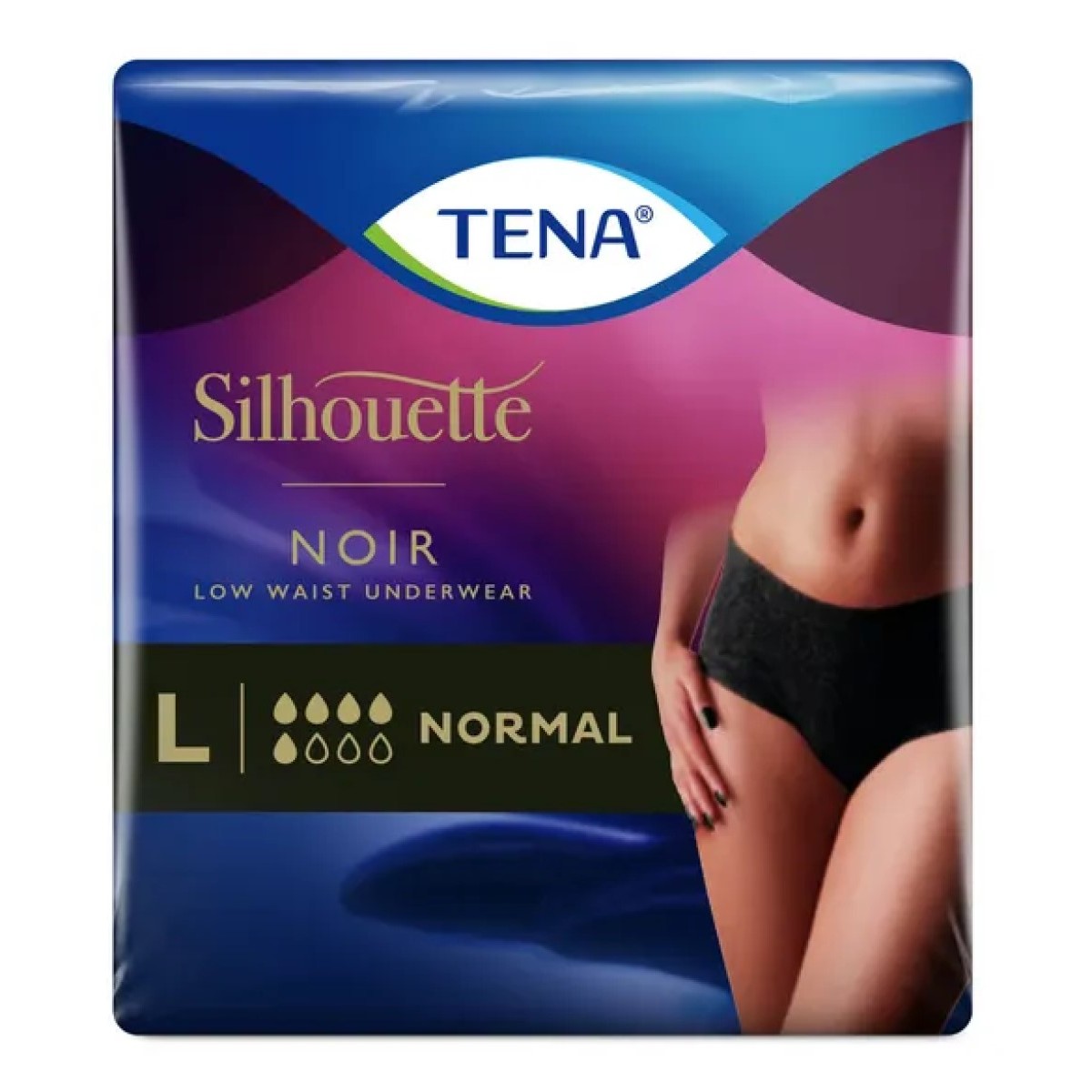 Tena Silhouette Noir L 9 Pezzi