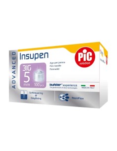 Pic Insupen Advanced Ago Penna Insulina 31G 5mm 100 Pezzi
