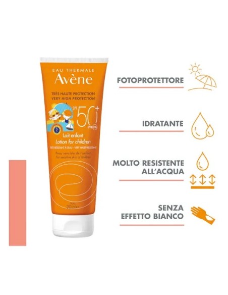 Eau Thermale Avene Solare Latte Bambino Protezione Molto Alta SPF50+ 250ml
