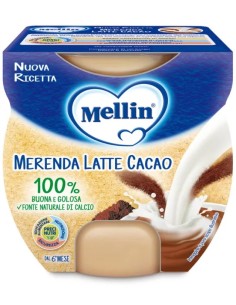 Mellin Merenda Latte e Cacao 2x100g