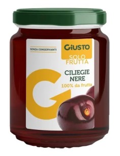 Giusto Solo Frutta Marmellata Ciliegie Nere 284g