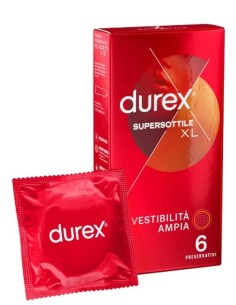 Durex Supersottile Vestibilità Ampia XL 6 Preservativi