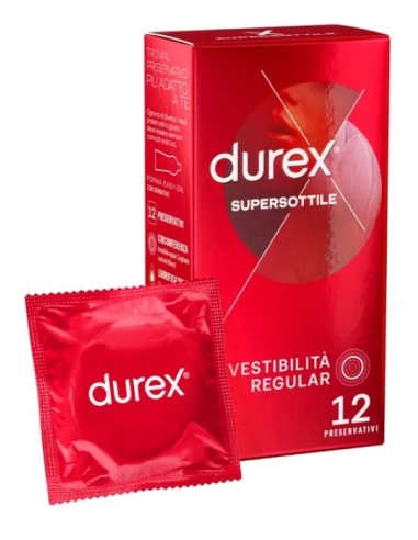 Durex Supersottile Profilattico 12 Pezzi