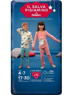 Pampers Il Salva Pigiamino 10 Mutandine Assorbenti Anni...