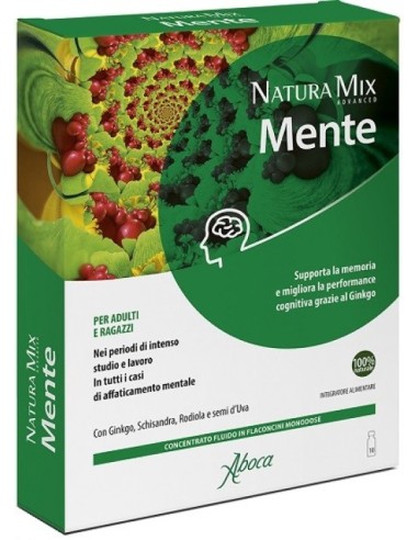 Aboca Natura Mix Advanced Mente 10 Flaconcini 150g