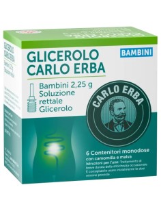 Glicerolo Bambini 6 Microclismi 2,25g Carlo Erba...