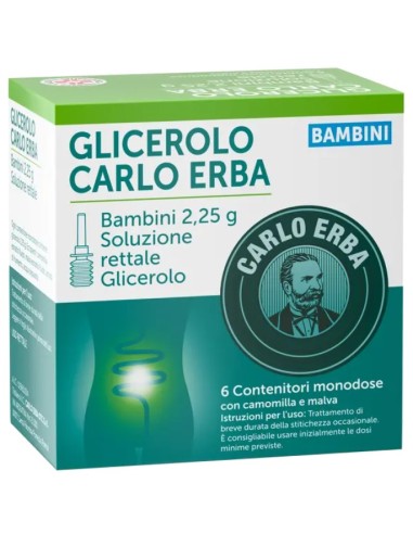 Glicerolo Bambini 6 Microclismi 2,25g Carlo...