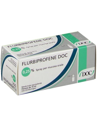 Flurbiprofene Doc Spray Mucosa Orale 15ml 0,25%