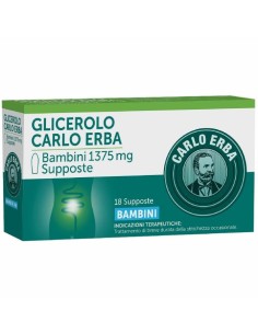 Glicerolo Bambini 18 Supposte 1375mg Carlo Erba