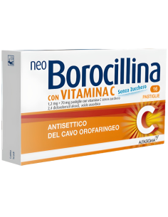 Neoborocillina C 16 Pastiglie Senza Zucchero 1,2 mg + 70 mg