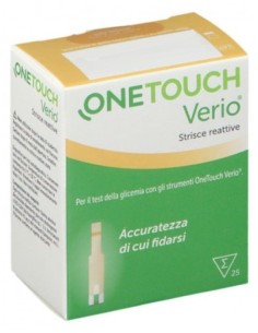 Strisce Misurazione Glicemia Onetouch Verio 25 Pezzi