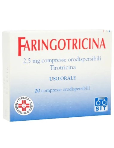 Faringotricina 20 Compresse Orosolubili 2,5mg