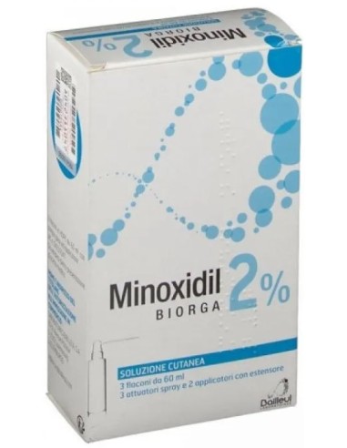 Minoxidil Biorga Soluzione Cutanea 3 Flaconi 60ml 2%