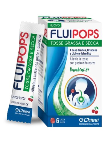 Fluipops 6 Lecca Lecca Tosse Gusto Ciliegia