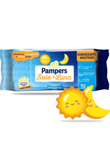 Pampers Wipes Sole e Luna 52 Pezzi