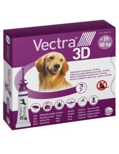 Vectra 3D Viola Antiparassitario Cani 25 - 40 Kg 3 Pipette