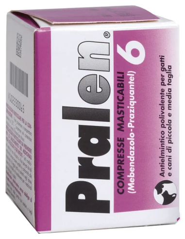 Pralen 6 Compresse Masticabili 240mg Gatti/Cani...