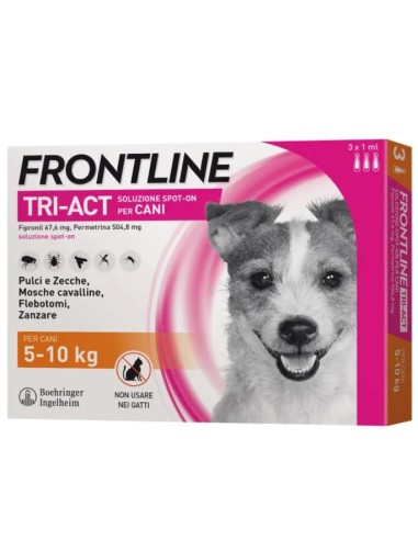 Frontline Tri-Act Soluzione Spot-On Cani 5-10kg...