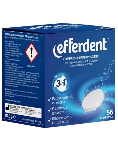 EFFERDENT 56 COMPRESSE EFFERVESCENTI