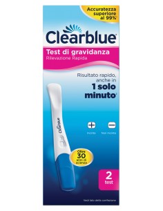 TEST DI GRAVIDANZA CLEARBLUE RILEVAZIONE RAPIDA 2 PEZZI
