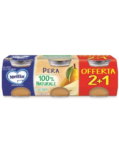 MELLIN OMOGENEIZZATO PERA 3 PEZZI DA 100 G