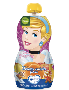 Mellin Merenda Pouch Frutta Mista Disney Principessa 110g...