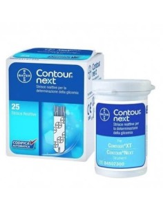 Strisce Reattive per Test Glicemia Contour Next 25 Pezzi