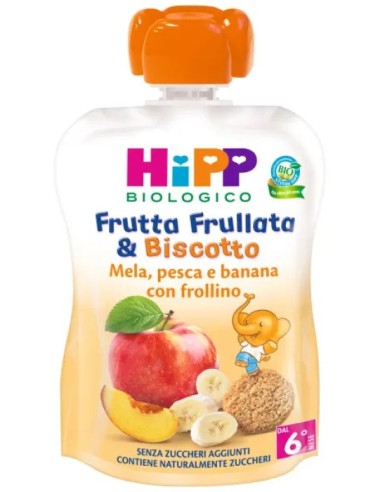 Hipp Frutta Frullata Mela Pesca Banana Frollino...
