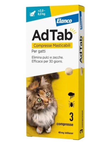 Adtab Gatti da 2 a 8kg 3 Compresse Masticabili...