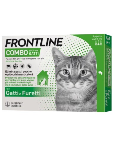 Frontline Combo Spot-On Gatti Furetti 3 Pipette...