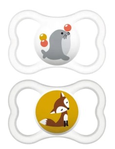 Mam Air Succhietto Silicone Neutro 2 Pezzi 16 Mesi+