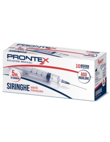 Prontex Siringa 5ml Ago Indolore 10 Pezzi
