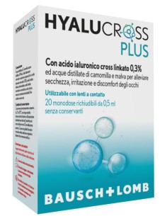 Hyalucross Plus Gocce Oculari Per Occhi 20 Flaconcini...