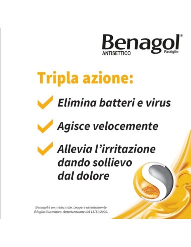Benagol Aroma Miele e Limone 36 Pastiglie