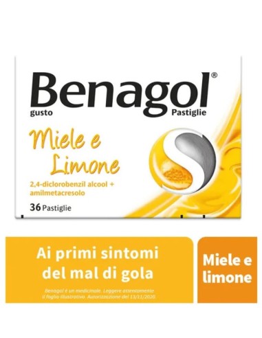 Benagol Aroma Miele e Limone 36 Pastiglie