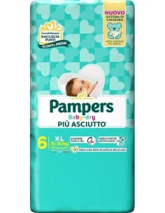 Pampers Babydry Taglia 6 XL (15-30 Kg) 13 Pezzi