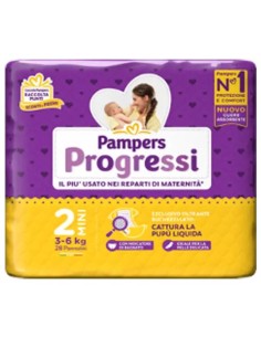 Pampers Progressi Taglia 2 Mini (3-6 kg) 28 Pezzi