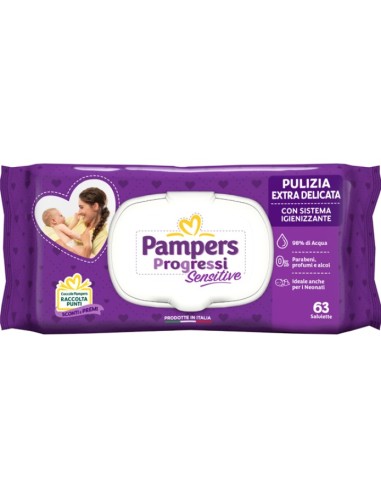 Pampers Salviette Sensitive Aloe 63 Pezzi
