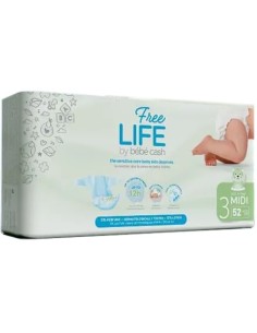 Freelife Pannolini Bebe Cash Midi Taglia 3 52 Pezzi 4-9kg